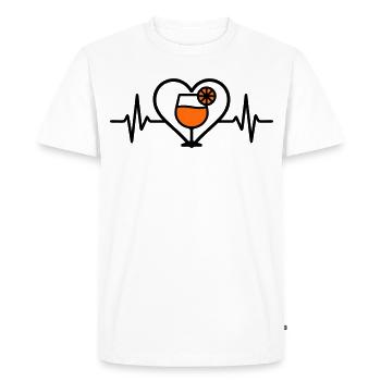 Spritz Heart Cocktail Aperitif - Men's Premium Organic T-Shirt - white - Front - Nico (187cm)