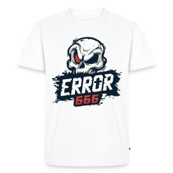 skull_0631 - Men's Premium Organic T-Shirt - white - Front - Nico (187cm)