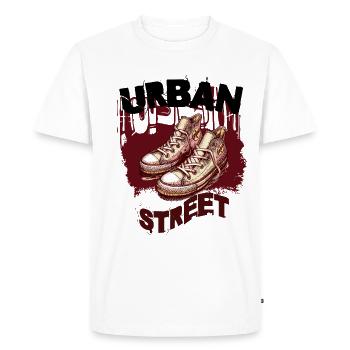 Street Sneaker Graffiti Duo - Men's Premium Organic T-Shirt - white - Front - Nico (187cm)