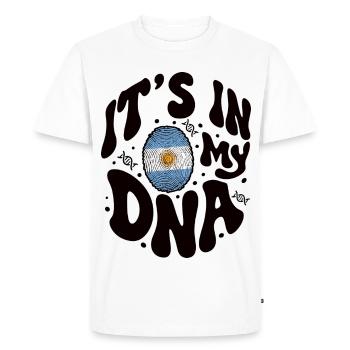 Argentinian DNA Argentina Flag Hispanic - Men's Premium Organic T-Shirt - white - Front - Nico (187cm)