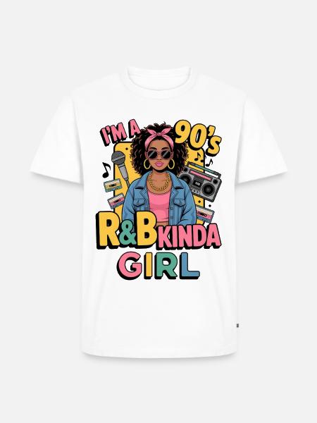 90er R&B Girl Stil - Männer Premium Bio T-Shirt - Weiß