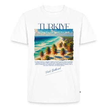 Turkey Bodrum Beach Holiday Design – Visit Bodrum - Men's Premium Organic T-Shirt - white - Front - Nico (187cm)
