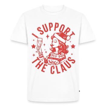 I Support the Claus - Men's Premium Organic T-Shirt - white - Front - Nico (187cm)
