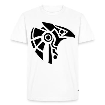 Egyptian god Horus (black) - Men's Premium Organic T-Shirt - white - Front - Nico (187cm)