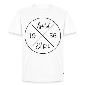 Limited edition 1956 - 70th Birthday Gift - Men's Premium Organic T-Shirt - white - Front - Nico (187cm)