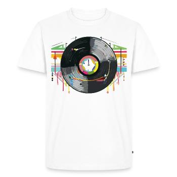 Vinyl_3 - T-shirt Premium bio Homme - blanc - Devant - Nico (187cm)