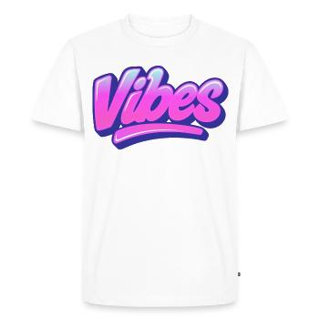Lettrage Vibes - T-shirt Premium bio Homme - blanc - Devant - Nico (187cm)