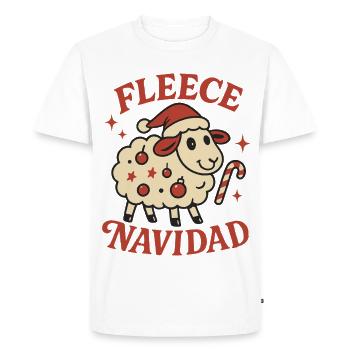 Funny Christmas Gift Fleece Navidad - Men's Premium Organic T-Shirt - white - Front - Nico (187cm)