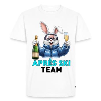 L’équipe de ski APRrès - T-shirt Premium bio Homme - blanc - Devant - Nico (187cm)