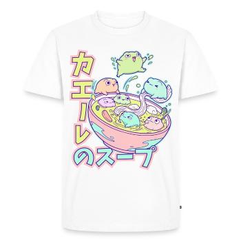 Grenouilles Kawaii - T-shirt Premium bio Homme - blanc - Devant - Nico (187cm)
