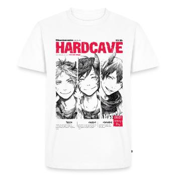 Hardcore Trio Portrait - Men's Premium Organic T-Shirt - white - Front - Nico (187cm)