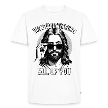 Jésus, Drôle Jésus-Christ, Catholique, Chrétien - T-shirt Premium bio Homme - blanc - Devant - Nico (187cm)