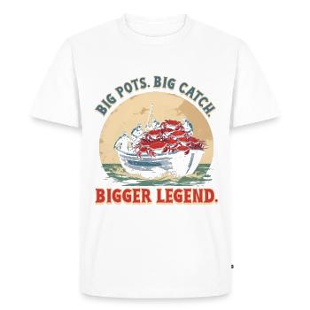 Crabe royal d’Alaska Big Pots Big Catch - T-shirt Premium bio Homme - blanc - Devant - Nico (187cm)