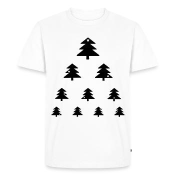 Test oculaire de l’arbre de Noël - T-shirt Premium bio Homme - blanc - Devant - Nico (187cm)