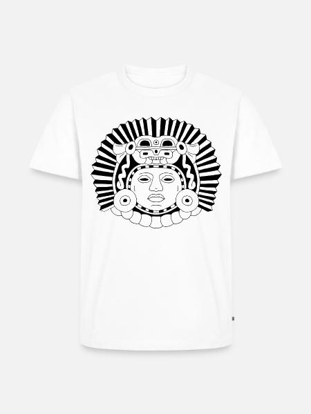Aztec Dragon King (Black) - Men's Premium Organic T-Shirt - white