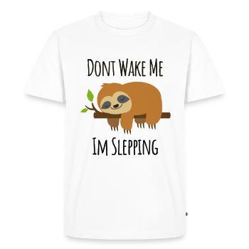 Don't Wake Me Im Sleeping - Men's Premium Organic T-Shirt - white - Front - Nico (187cm)