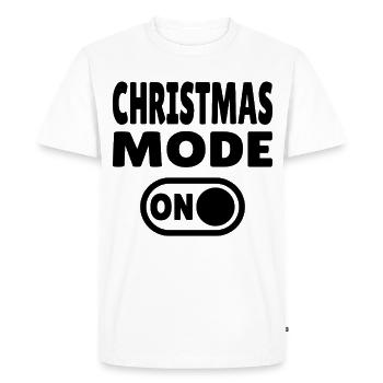 Christmas Mode ON - funny Christmas sayings - Men's Premium Organic T-Shirt - white - Front - Nico (187cm)
