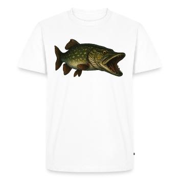 Brochet - T-shirt Premium bio Homme - blanc - Devant - Nico (187cm)