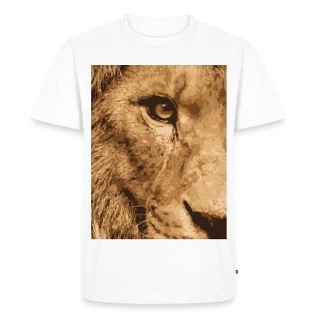 115304478_156230401_Lion_eye - T-shirt Premium bio Homme - blanc - Devant - Nico (187cm)