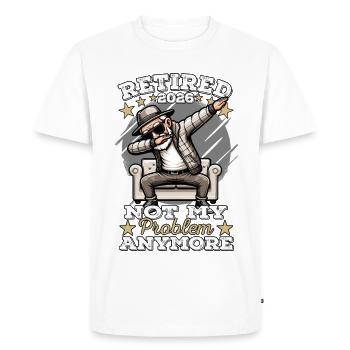 Pensioner 2026, Retirement Man, Retirement, Legend - Men's Premium Organic T-Shirt - white - Front - Nico (187cm)
