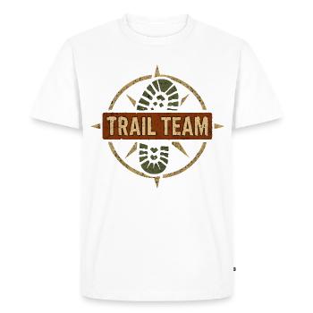 Trail Team Compass - Men's Premium Organic T-Shirt - white - Front - Nico (187cm)