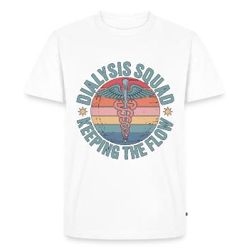 Infirmière en dialyse Escouade de dialyse Garder la vie de l’infirmière - T-shirt Premium bio Homme - blanc - Devant - Nico (187cm)