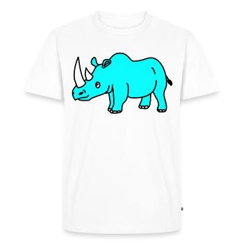 RHINOCÉROSiiiiiiiiii - T-shirt Premium bio Homme - blanc - Devant - Nico (187cm)