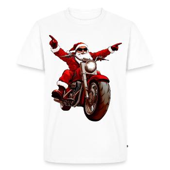 Motards de Noël - T-shirt Premium bio Homme - blanc - Devant - Nico (187cm)