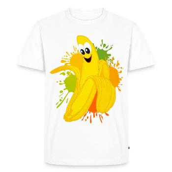 Explosion de couleur banane joyeuse - T-shirt Premium bio Homme - blanc - Devant - Nico (187cm)