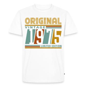 Original Retro Vintage 1975 Limited Edition 50 - Men's Premium Organic T-Shirt - white - Front - Nico (187cm)