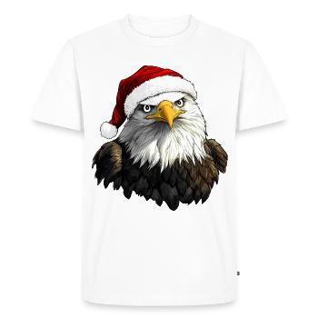 Santa Claus Eagle - Men's Premium Organic T-Shirt - white - Front - Nico (187cm)