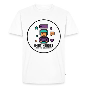Pixel Gamer Retro 8-Bit Gaming Kult - T-shirt Premium bio Homme - blanc - Devant - Nico (187cm)