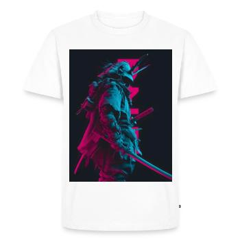 Samurai in the shadows - Men's Premium Organic T-Shirt - white - Front - Nico (187cm)