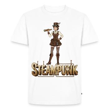 Steampunk - T-shirt Premium bio Homme - blanc - Devant - Nico (187cm)