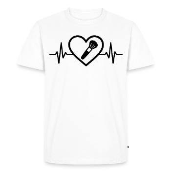 Coeur + Esthéticienne – Super Parents Be - T-shirt Premium bio Homme - blanc - Devant - Nico (187cm)