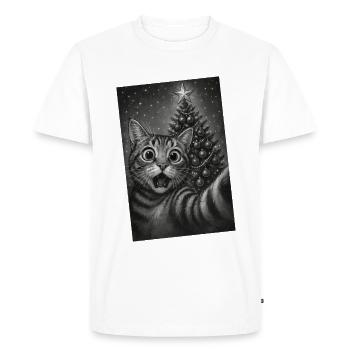Cat's Eyes Christmas Dream - Men's Premium Organic T-Shirt - white - Front - Nico (187cm)