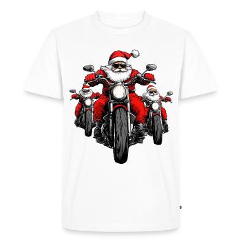 Motards Noël - T-shirt Premium bio Homme - blanc - Devant - Nico (187cm)