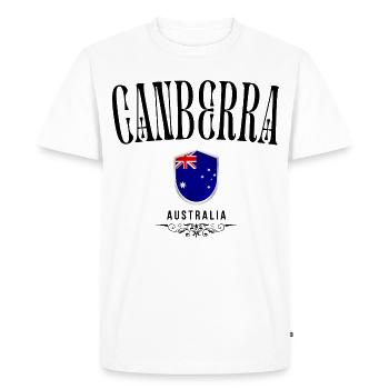 Souvenir Canberra, Canberra Australie - T-shirt Premium bio Homme - blanc - Devant - Nico (187cm)