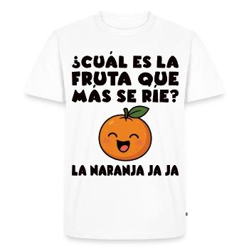 Funny Maestra School Spanish Teacher - Men's Premium Organic T-Shirt - white - Front - Nico (187cm)