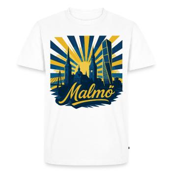 Malmö City Sweden Cool Epic Gift - Men's Premium Organic T-Shirt - white - Front - Nico (187cm)
