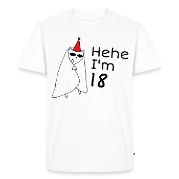 18 Year Anniversary - 18th Anniversary Gift - Men's Premium Organic T-Shirt - white - Front - Nico (187cm)