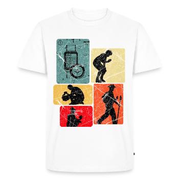 Explorer Design: Expeditions & Compass - Men's Premium Organic T-Shirt - white - Front - Nico (187cm)