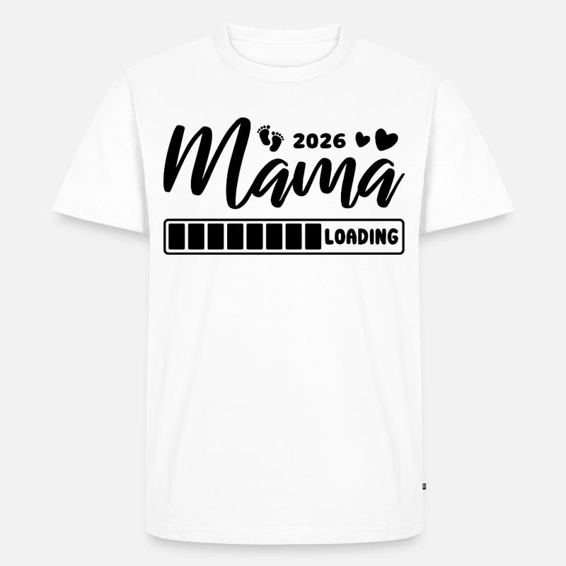 Mama 2026 loading - Schwangerschaft - Geschenk - Männer Premium Bio T-Shirt - Weiß