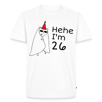 26 Years Anniversary - 26th Anniversary Gift - Men's Premium Organic T-Shirt - white - Front - Nico (187cm)