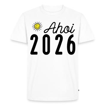 2026 - Men's Premium Organic T-Shirt - white - Front - Nico (187cm)