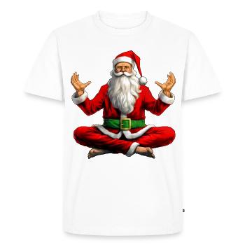 Noël des yogis - T-shirt Premium bio Homme - blanc - Devant - Nico (187cm)