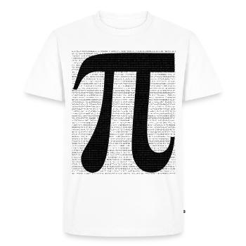 Mathématiques du symbole pi avec valeur numérique - T-shirt Premium bio Homme - blanc - Devant - Nico (187cm)