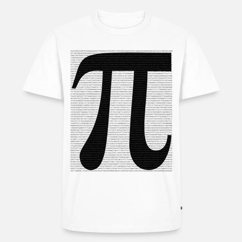 Pi-Symbol mit Zahlenwert Mathematik - Männer Premium Bio T-Shirt - Weiß
