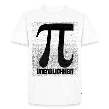 Pi Sign from Number Pattern - Men's Premium Organic T-Shirt - white - Front - Nico (187cm)