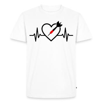 Heart Darts – Passion for Precision - Men's Premium Organic T-Shirt - white - Front - Nico (187cm)